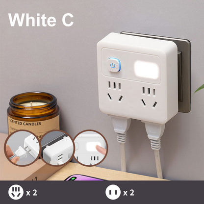 Multi-Function Socket Converter with Night Light