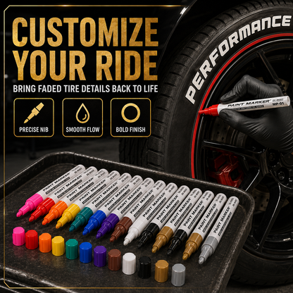 ⏳🔥LIMITED-TIME 50% OFF! ⏰Oil-Based Waterproof Tire Marker Pen