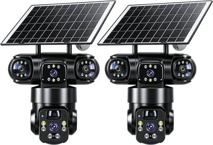 🔥2026 New Arrival🔥⏳Time-Limited Special⏰6K 9MP Outdoor Wi-Fi Security Camera | 3 Lenses, 360° PTZ | IP66 Waterproof, Color Night Vision, Two-Way Audio, Motion Tracking