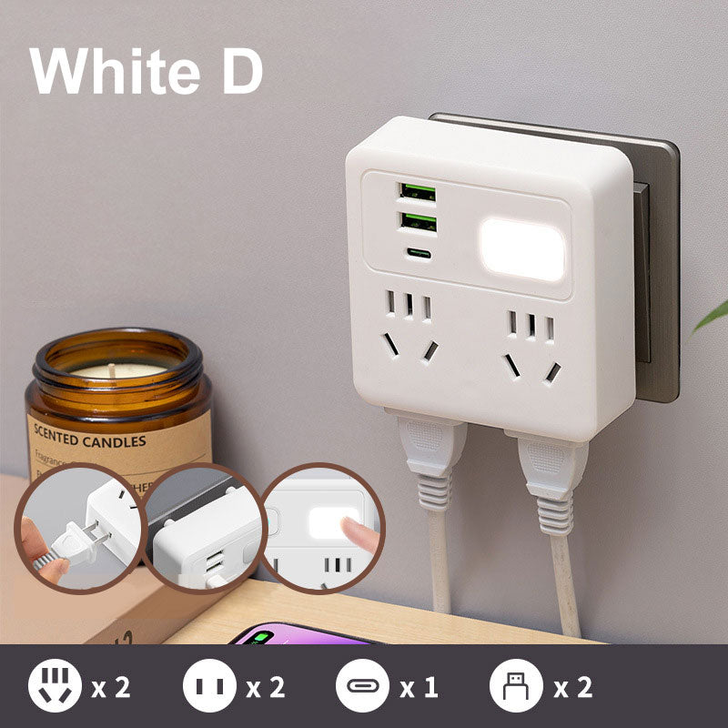 Multi-Function Socket Converter with Night Light