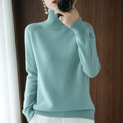 🔥Women's Solid Turtleneck Knit Sweater