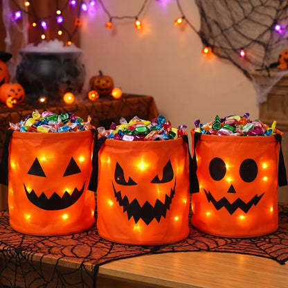 🎃 This Halloween Bag Is Already A Hit! ✨ LED Pumpkin Trick or Treat Bag – The Perfect Glow-Up For Kids 👻
