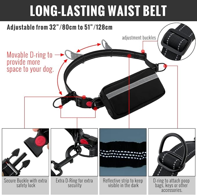 🔥Mother's Day Sale 49% OFF-Hands Free Dog Leash with Zipper Pouch