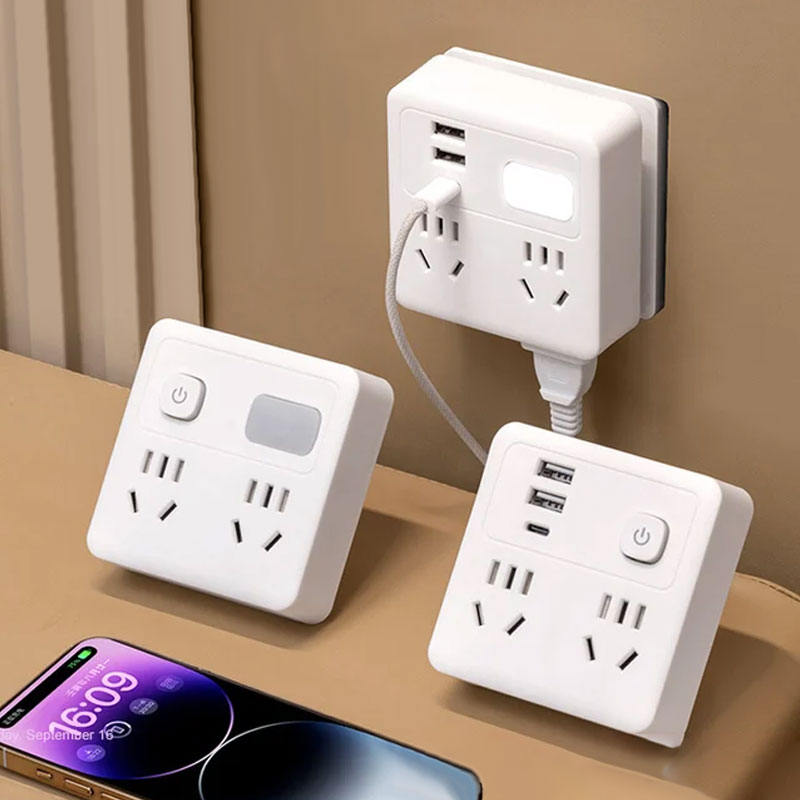 Multi-Function Socket Converter with Night Light