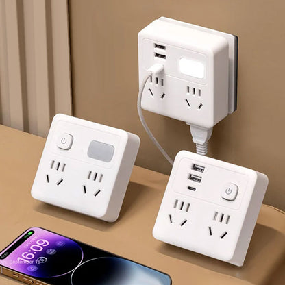 Multi-Function Socket Converter with Night Light