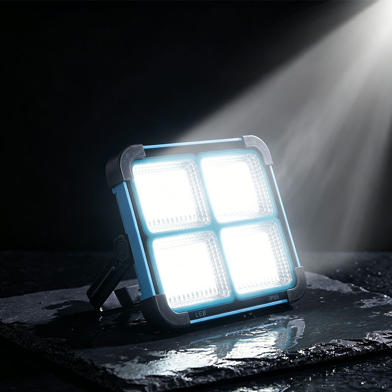 Solar Rechargeable LED Work Light - 288 Super Bright 5730 Beads Floodlight, USB & Type-C Charging, 5 Lighting Modes, IP66 Waterproof, Magnetic, SOS Emergency Signal, Adjustable Stand, Portable Light for Camping, Car Repairs