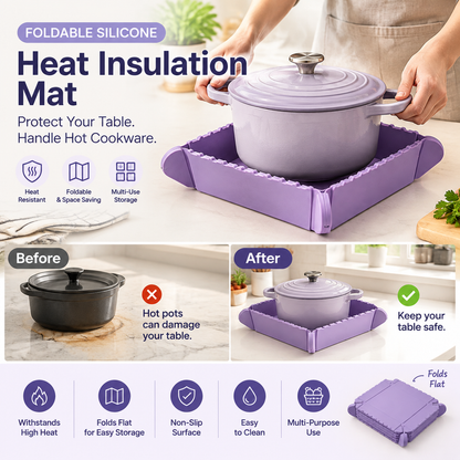 Magnetic Silicone Trivet 🍳🧲 | Foldable Pot Mat & Small Kitchen Tray