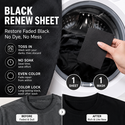 Clothing blackening film brightens and fixes color without fading