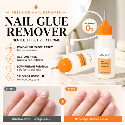 💅Gentle Acetone‑Free Press‑On Nail Glue Remover✨ | Low‑Irritant Multi‑Purpose Liquid for Home & Salon