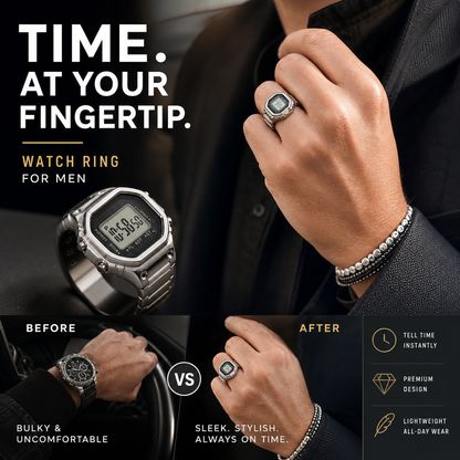 Alloy Finger Watch Ring