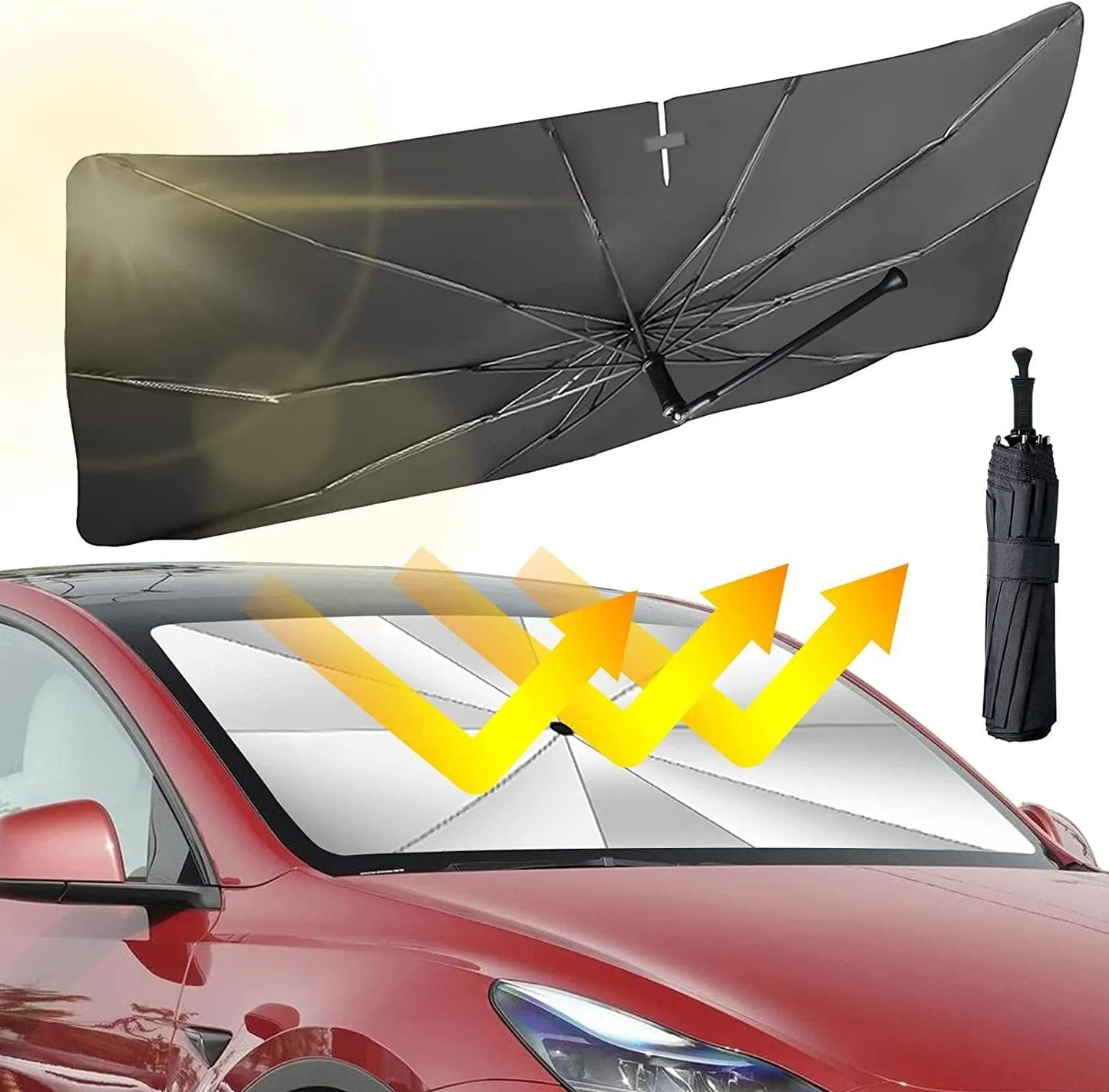 Multifunctional Titanium Silver Insulated Car Window Shade