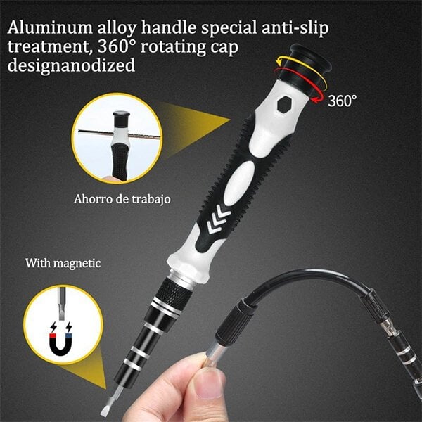 115 i 1/138 i 1 magnetisk skrutrekker-sett