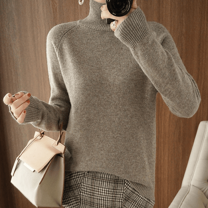 🔥Women's Solid Turtleneck Knit Sweater