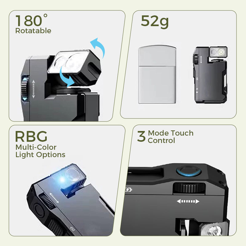 🔦🔦Mini flashlight with rotating head🔦G5 EDC – Light that thinks for itself. For adventures that know no compromises - Portable