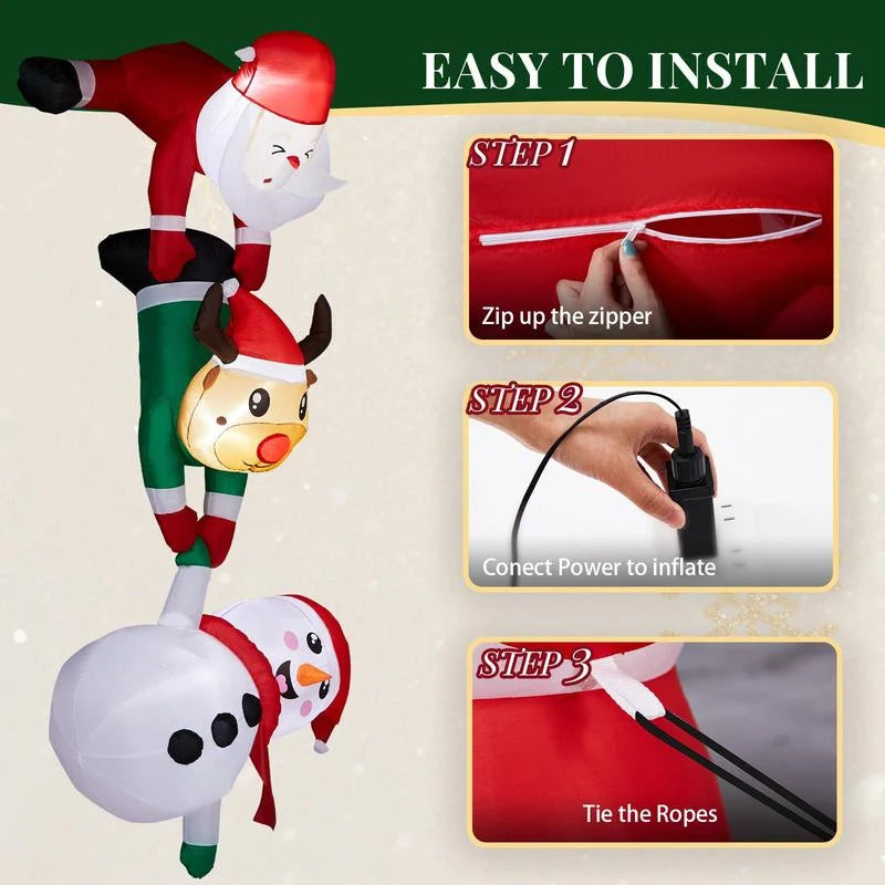 🎅🦌 Blow-Up Christmas Yard Decor – 50% OFF! Built-in LEDs, waterproof polyester, auto-inflates in seconds – magical holiday display. ⛄️