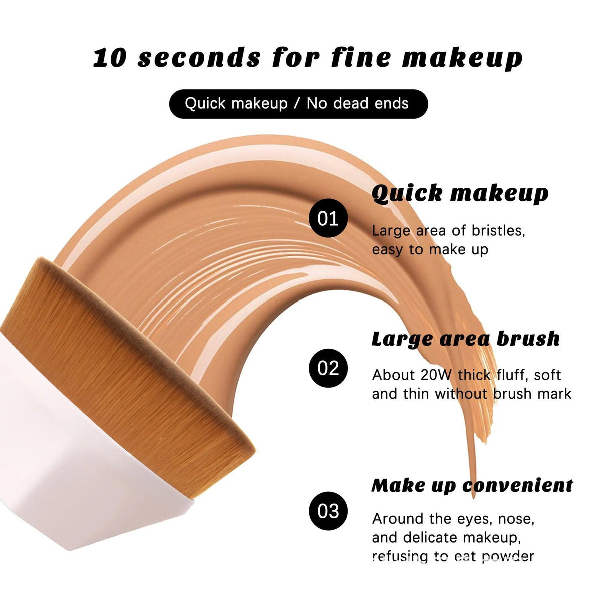 😍Flat Makeup Brush with Bonus Case