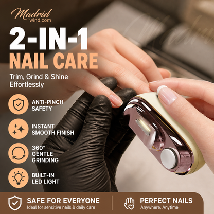 🎉 2026 Sale — Over 113,000 Sold! ✂️ 2-in-1 Smart Electric Nail Clipper & Polisher – Anti-Pinch Safety & LED Light 💅