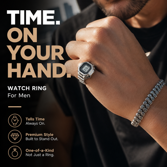 Alloy Finger Watch Ring