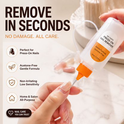💅Gentle Acetone‑Free Press‑On Nail Glue Remover✨ | Low‑Irritant Multi‑Purpose Liquid for Home & Salon