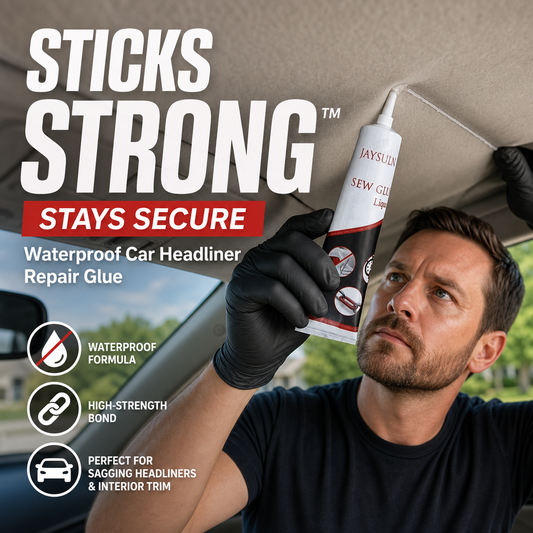🎉49K+ Sold 🚗 Waterproof Car Headliner Repair Glue, High Strength Adhesive for Sagging Car Ceiling & Interior