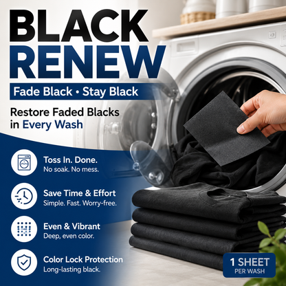 Clothing blackening film brightens and fixes color without fading