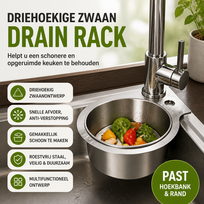 📢📢 50% OFF!! ⏰🔥 Swan-Shaped Stainless Steel Sink Strainer Basket