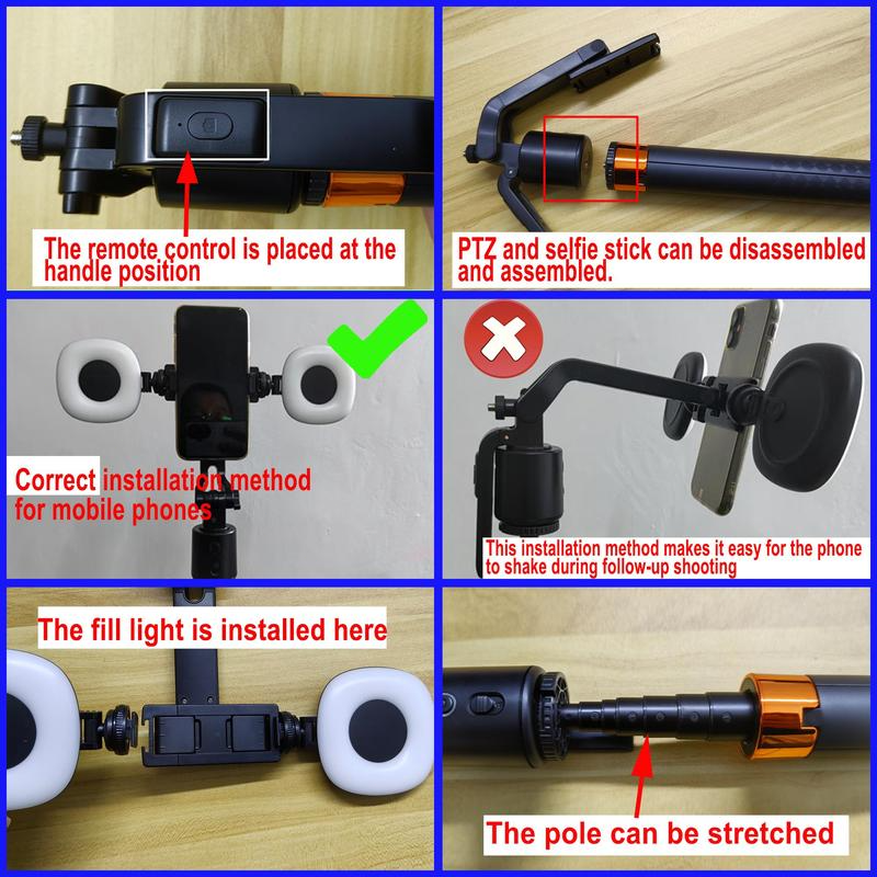⏳Time-Limited Special⏰180cm Smart Face-Tracking PTZ Selfie Stick – 360° Auto Follow Phone Tripod with Fill Light, 4-Axis Anti-Shake for Live Streaming & Video Shooting