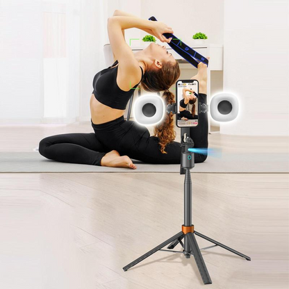 ⏳Time-Limited Special⏰180cm Smart Face-Tracking PTZ Selfie Stick – 360° Auto Follow Phone Tripod with Fill Light, 4-Axis Anti-Shake for Live Streaming & Video Shooting