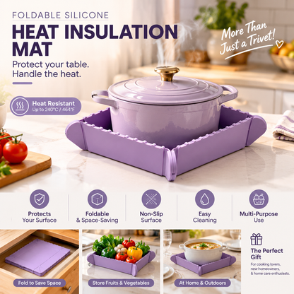 Magnetic Silicone Trivet 🍳🧲 | Foldable Pot Mat & Small Kitchen Tray