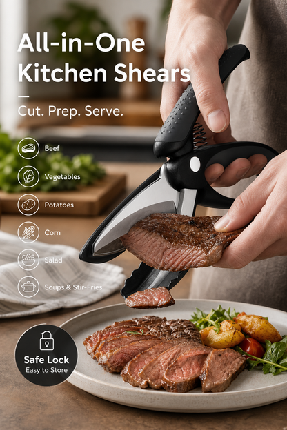 Stainless Steel Multifunctional Kitchen Scissors