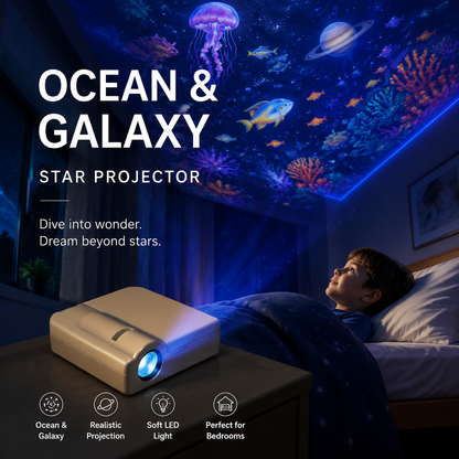 Ocean & galaxy projection lights: Dive into a wondrous world.