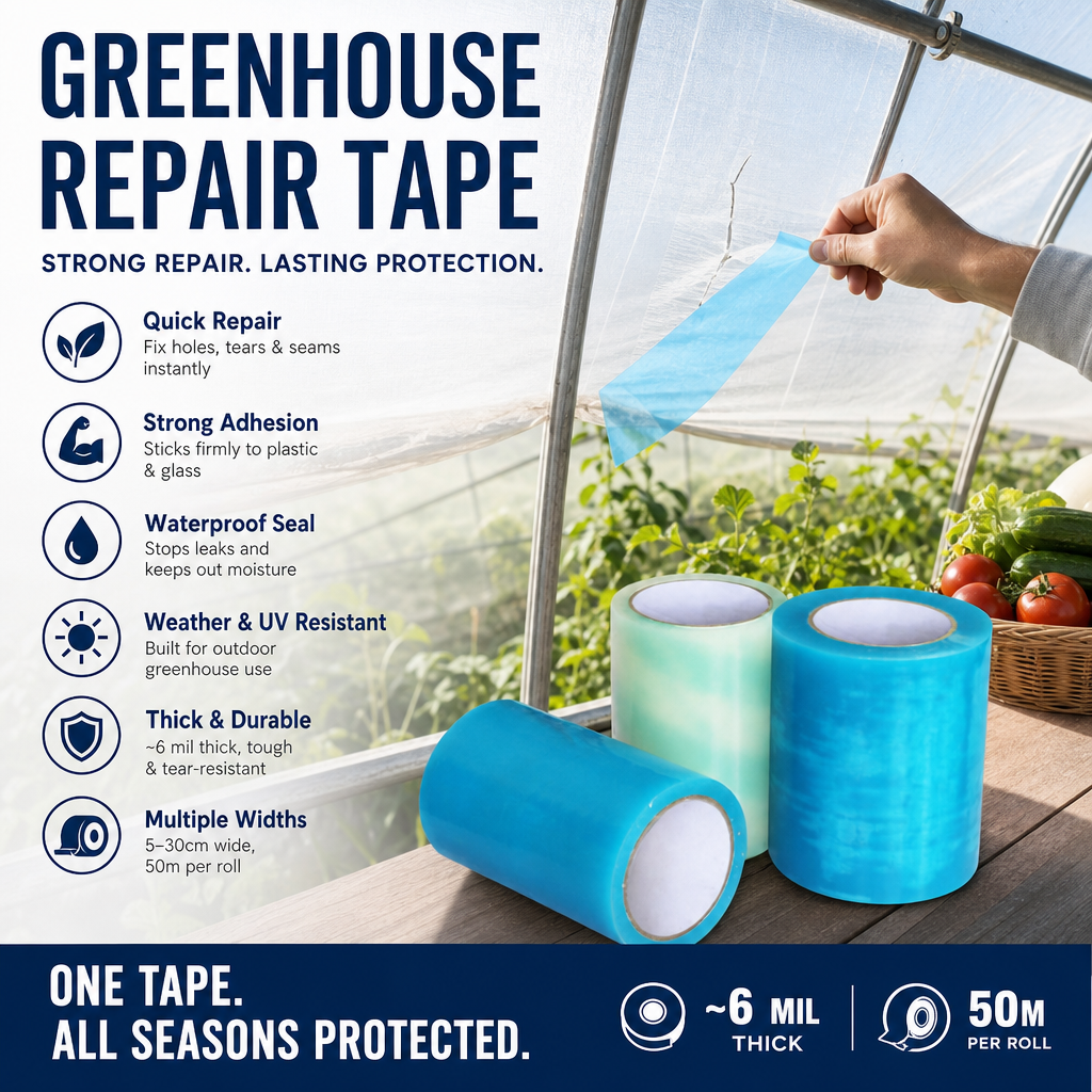 🏡 LIMITED‑TIME 50% OFF! 🧲 Weather‑Resistant Greenhouse Repair Tape – Heavy‑Duty, Strong Adhesive, Outdoor‑Ready 🌿