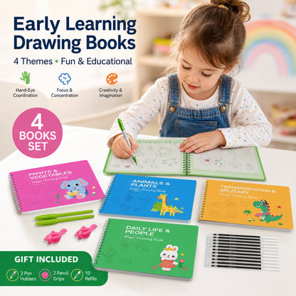 🥳2026 HOT SALE🥳💞50K+ SOLD!🏆8-Theme Cartoon Tracing Groove Drawing Book
