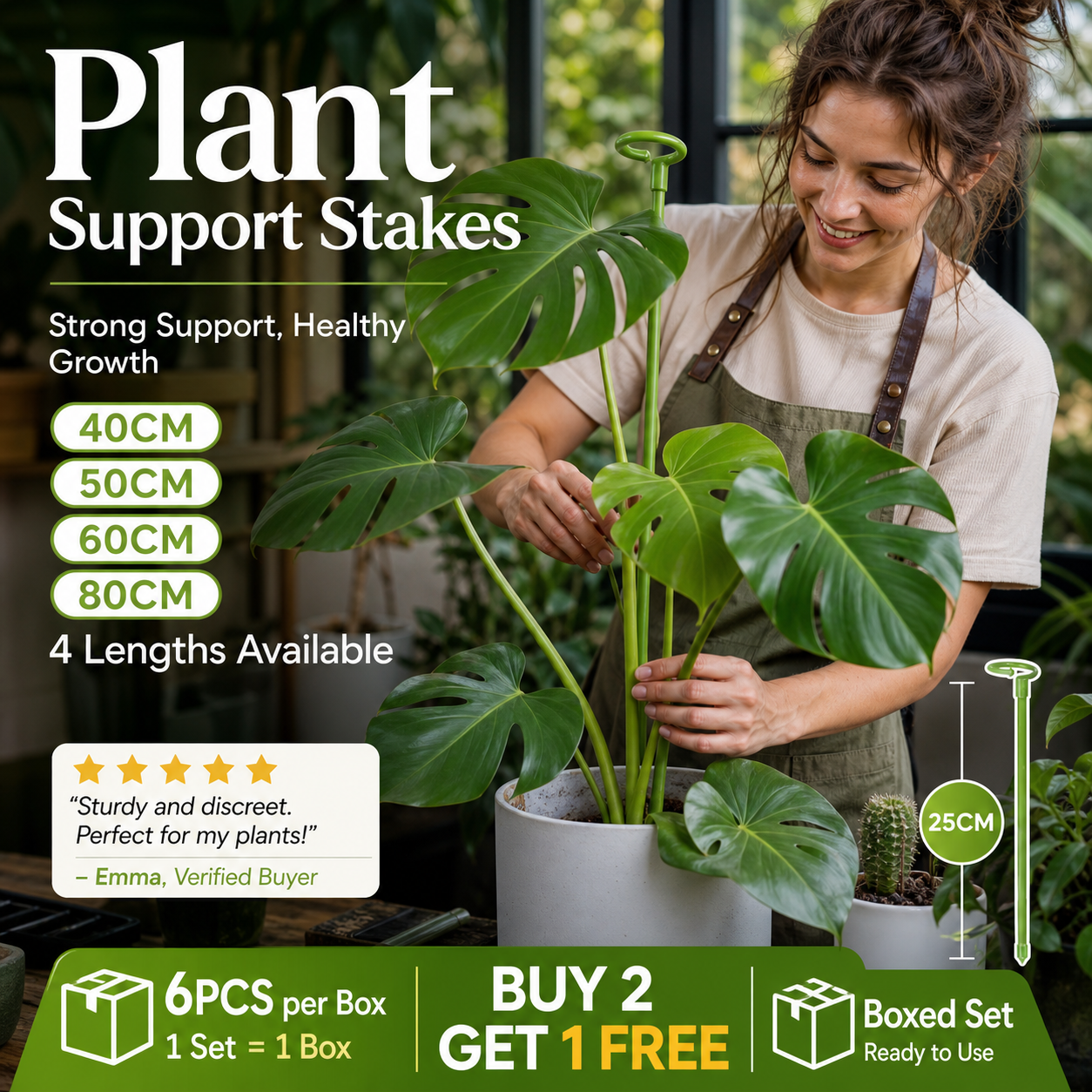 A semi-circular support frame to prevent drooping flowers, suitable for hydrangeas, roses, monstera, indoor potted plants, and outdoor garden vegetables.