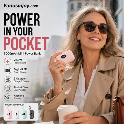 ⏰Limited Offer 50% OFF!🔥5000mAh Mini Power Bank– Ultra-Portable & Universally Compatible🔋📱