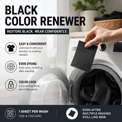 Clothing blackening film brightens and fixes color without fading