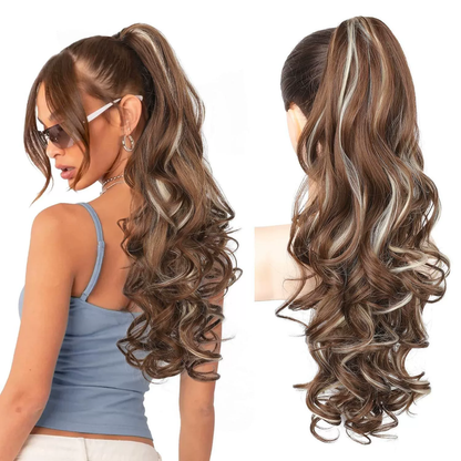 💜Tijdelijke promotie 50% OFF💜Clip-on golvende paardenstaart verlenging
