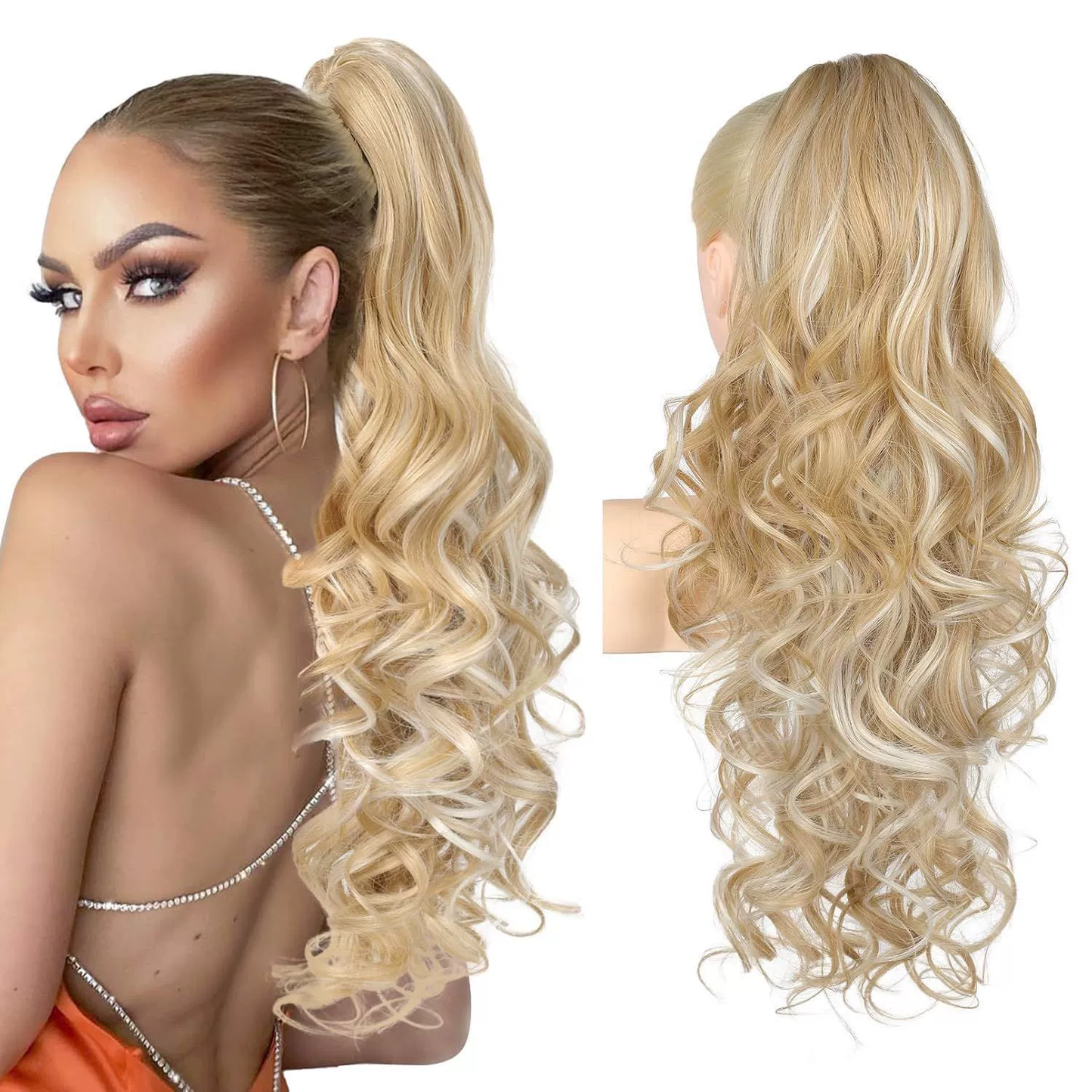 💜Tijdelijke promotie 50% OFF💜Clip-on golvende paardenstaart verlenging