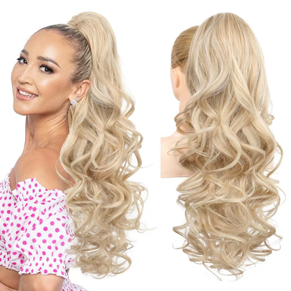 💜Tijdelijke promotie 50% OFF💜Clip-on golvende paardenstaart verlenging