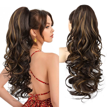 💜Tijdelijke promotie 50% OFF💜Clip-on golvende paardenstaart verlenging