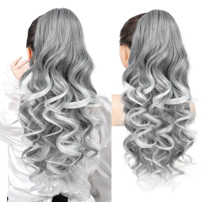 💜Tijdelijke promotie 50% OFF💜Clip-on golvende paardenstaart verlenging