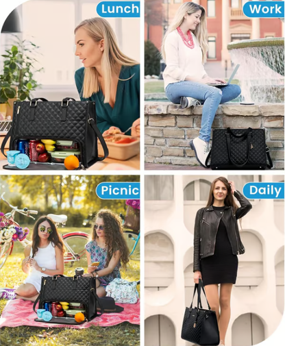 🔥Hot Sale 50% OFF🔥3 in 1 Lunch Tote Bag for Women🎁Free Matching Wallet⏰