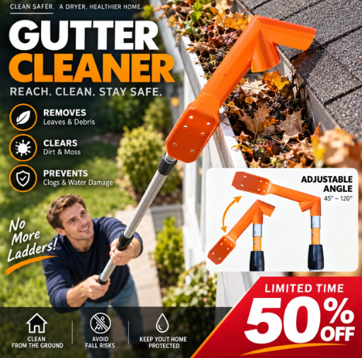 No-Climb Gutter Cleaning Tool