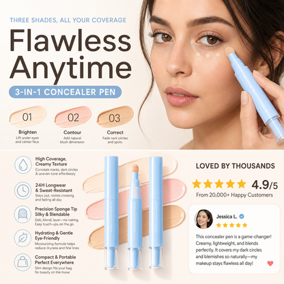 💖 LIMITED‑TIME 50% OFF! ✨ 41,258 Sold – Multipurpose Concealer & Foundation – Flawless Coverage, 24H Long-Lasting & Hydrating 💄