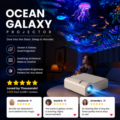 Ocean & galaxy projection lights: Dive into a wondrous world.