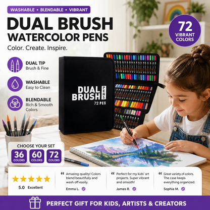 Washable double-ended acrylic markers with layering function
