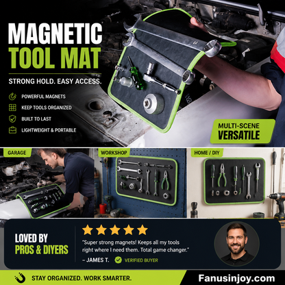 🔥50% OFF!🛠️ Boost your work efficiency, never struggle to find tools again-Powerful Magnetic Tool Holder Mat