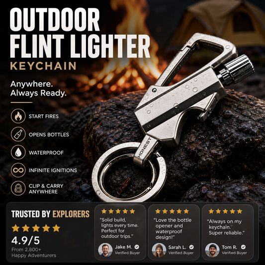 🔥 50% OFF NOW!⛈️ Portable Stormproof Lighter – Waterproof & Windproof Ignition – Mini Keychain Fire Starter – Survival Tool for Camping & Emergency 🏕️