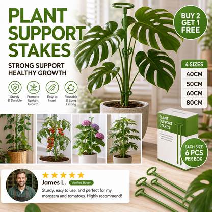 A semi-circular support frame to prevent drooping flowers, suitable for hydrangeas, roses, monstera, indoor potted plants, and outdoor garden vegetables.