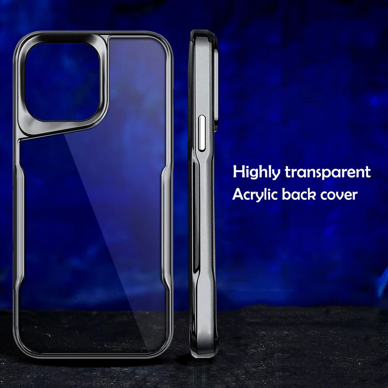 Luxury Acrylic Transparent Electroplated Soft Frame Case